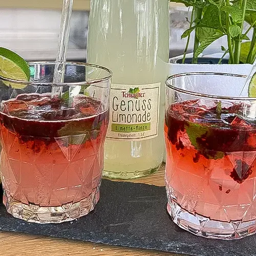Teinacher Genuss Limonade Limette Minze Bramble Mocktail Headerbild 1